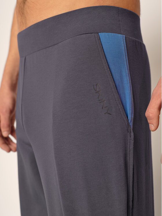 Skiny Skiny Kalhoty z materiálu 80988 Šedá Regular Fit