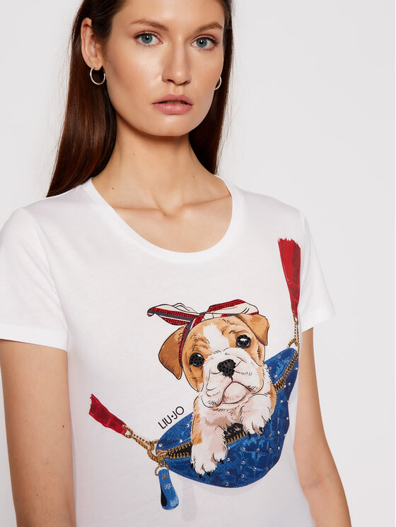 T-shirt WA1495 J5003 Bianco Slim Fit