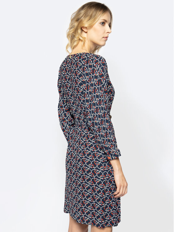 Manila Grace Manila Grace Ежедневна рокля A084VS Тъмносин Skinny Fit
