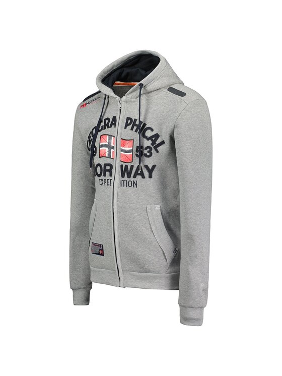 Geographical Norway Geographical Norway Bluza WW6088H/GN-BLENDED GREY Szary Regular Fit