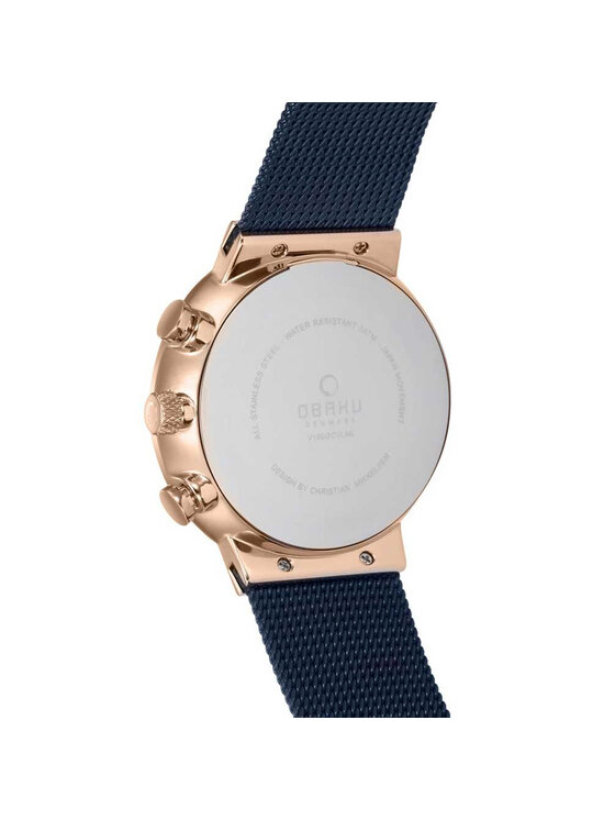 Obaku Obaku Hodinky V180GCVLML Tmavomodrá