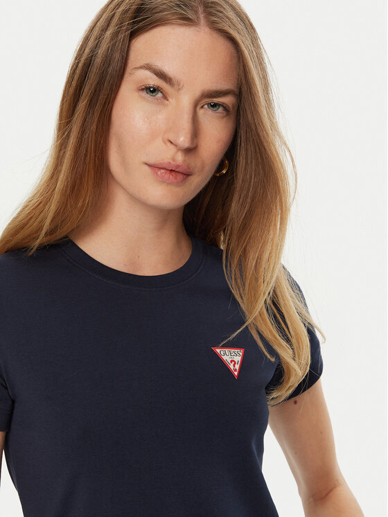Guess Guess Marškinėliai W2YI44 J1314 Mėlyna Slim Fit