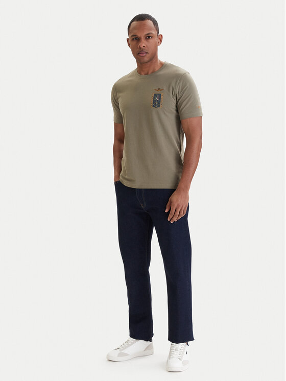 Aeronautica Militare Aeronautica Militare T-Shirt 261TS2534UJ00641 Zielony Regular Fit