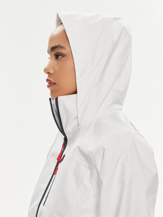 Helly Hansen Helly Hansen Kurtka żeglarska W Crew Hooded Jacket 2.0 34448 Biały Regular Fit