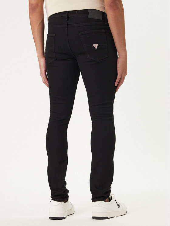 Guess Guess Džinsi Chris M2YA27 D4Q51 Melns Super Skinny Fit