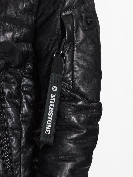 Milestone Milestone Lederjacke 311019 60220 Schwarz Regular Fit