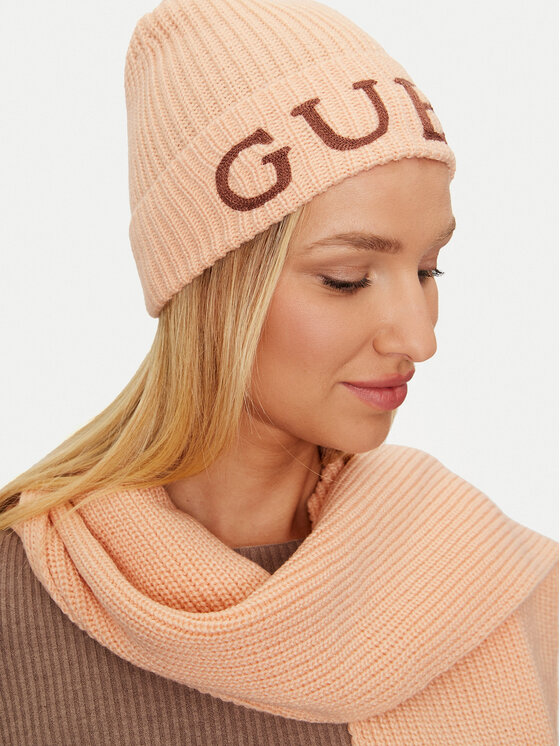 Guess Guess Komplekti kuuluvad sall ja müts GFBOXW P4402 Roosa