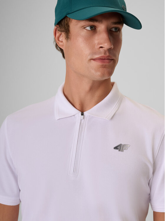 4F 4F Polo COMMERCIAL Biały Regular Fit