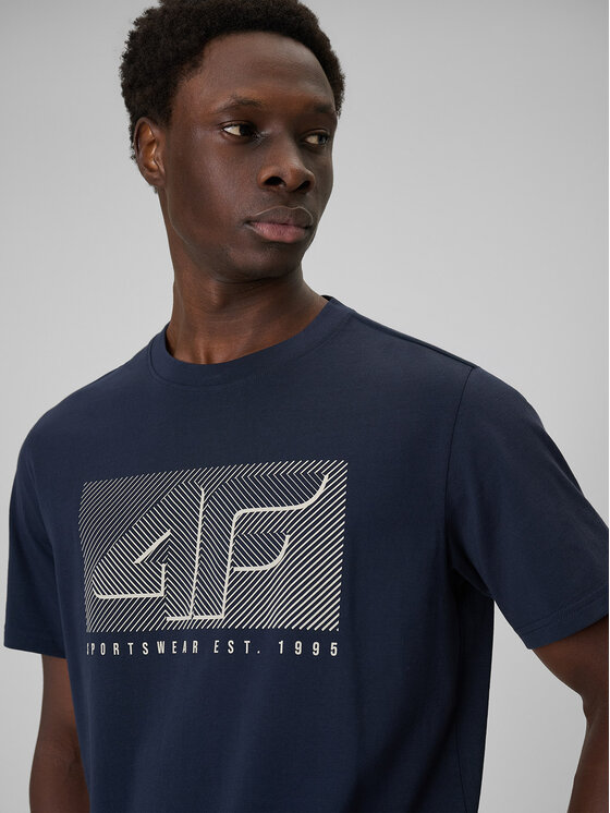 4F 4F T-Shirt COMMERCIAL 12 Granatowy Regular Fit
