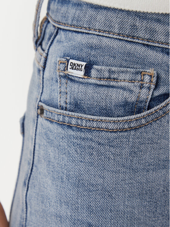 DKNY DKNY Jeans hlače DJ5B4109 Modra Straight Fit