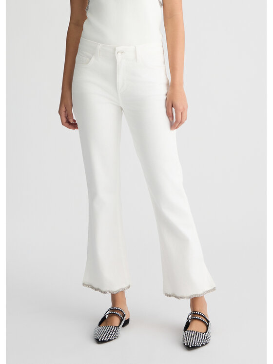 Liu Jo Pantaloni di tessuto UA5141T181610701 Bianco Slim Fit