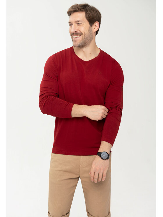 Volcano Volcano Longsleeve L-GEX Czerwony Regular Fit