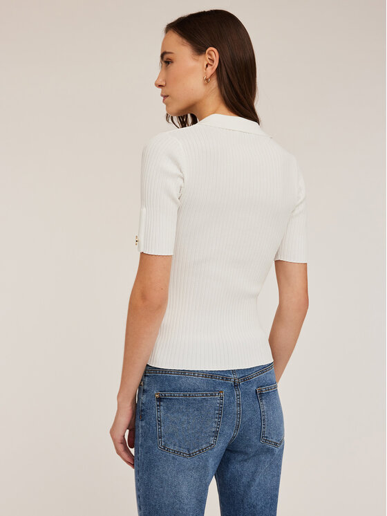 Motivi Motivi Kardigan M311W103397N011 Biały Slim Fit