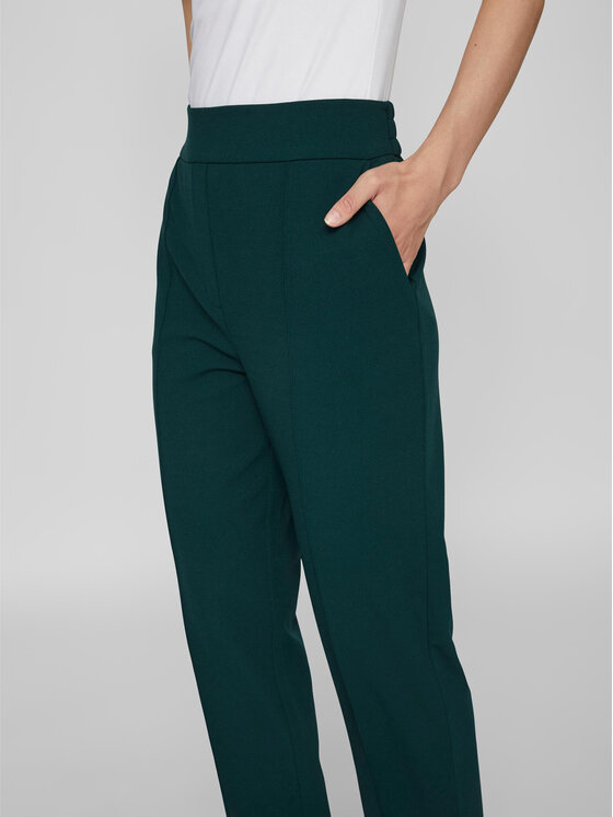 Vila Vila Medžiaginės kelnės 14084357 Žalia Wide Leg