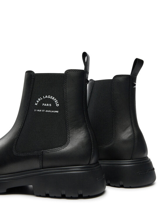 KARL LAGERFELD KARL LAGERFELD Kotníková obuv s elastickým prvkem KL13060 Černá