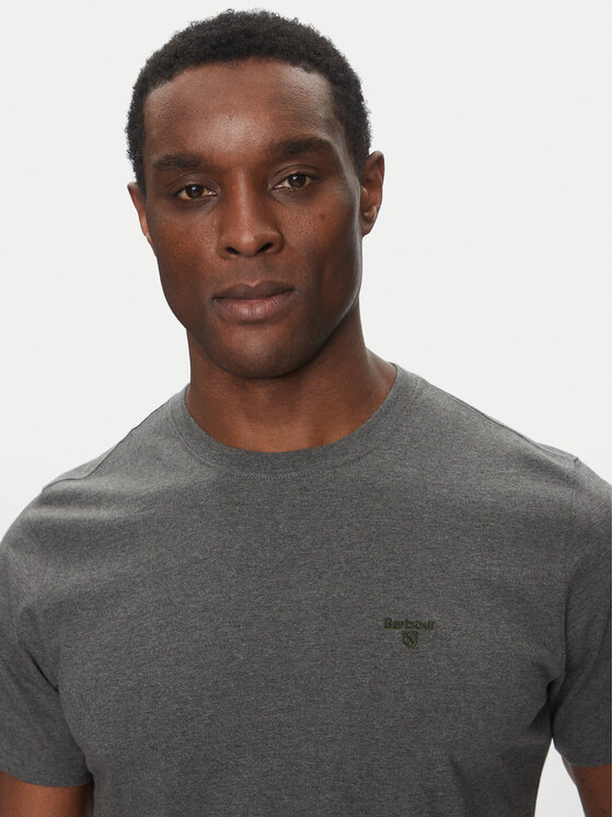 Barbour Barbour Majica Essential Sports MTS0331GY73 Siva Tailored Fit