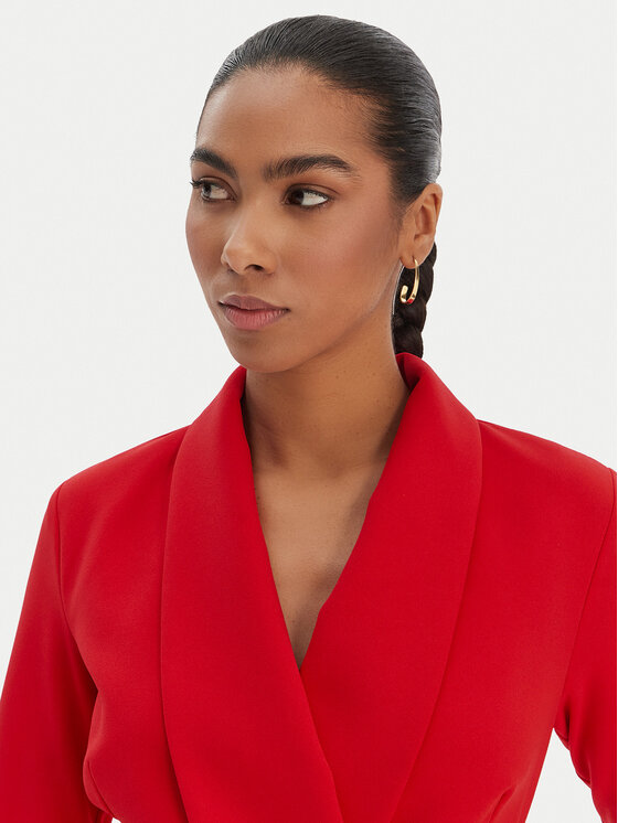 Rinascimento Rinascimento Коктейльна сукня CFC0126777003 Червоний Slim Fit