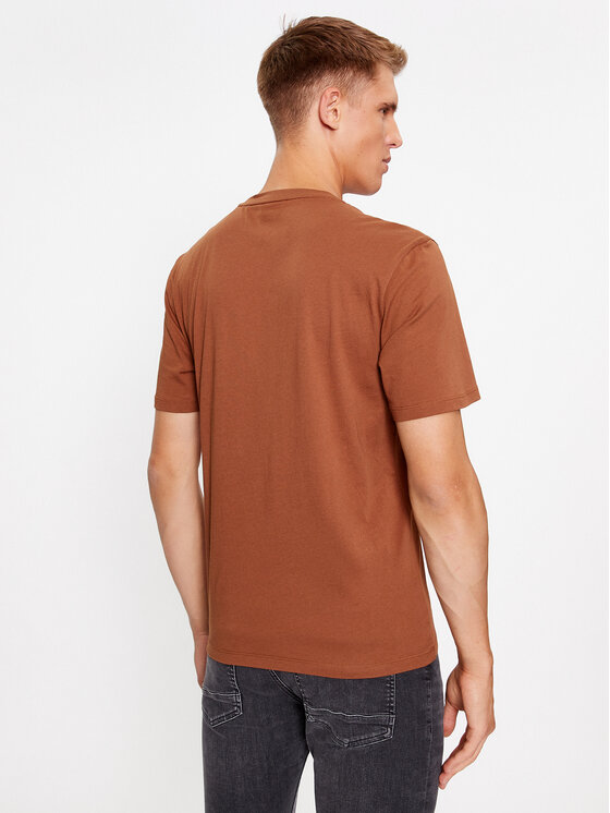 HUGO Hugo Tričko Dero222 50466158 Hnedá Regular Fit