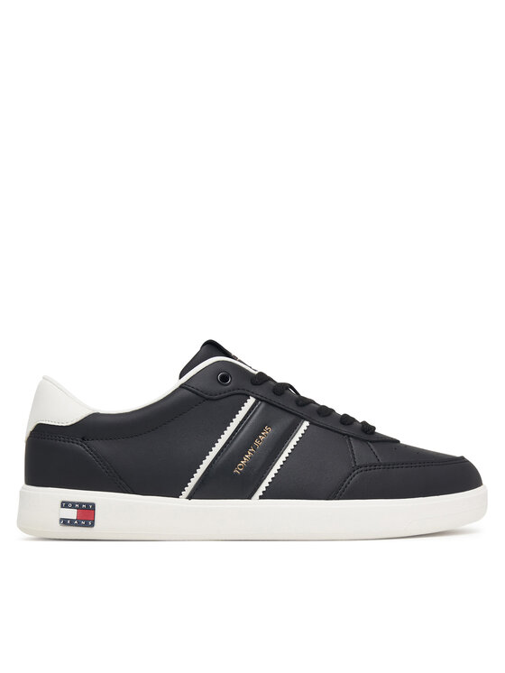 Tommy Jeans Tommy Jeans Sneakersy Lightweight Flag Leather Court EM0EM01758 Černá