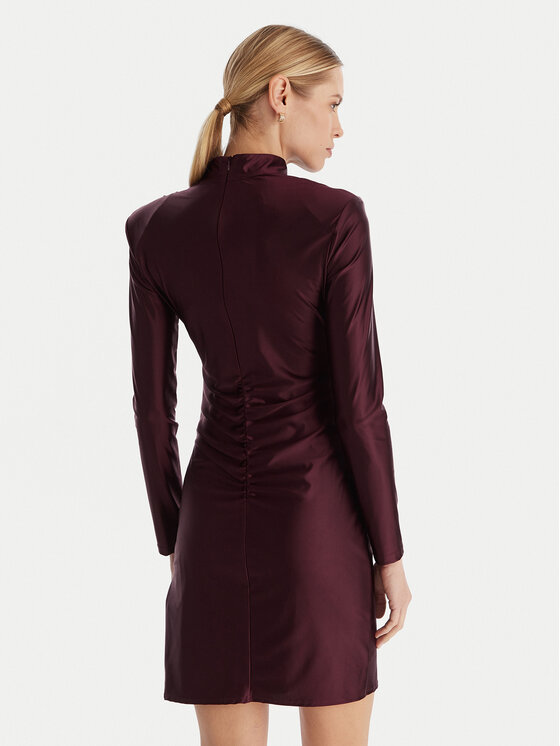 ACCESS FASHION ACCESS FASHION Koktejlové šaty 54-3037-170 Bordová Slim Fit