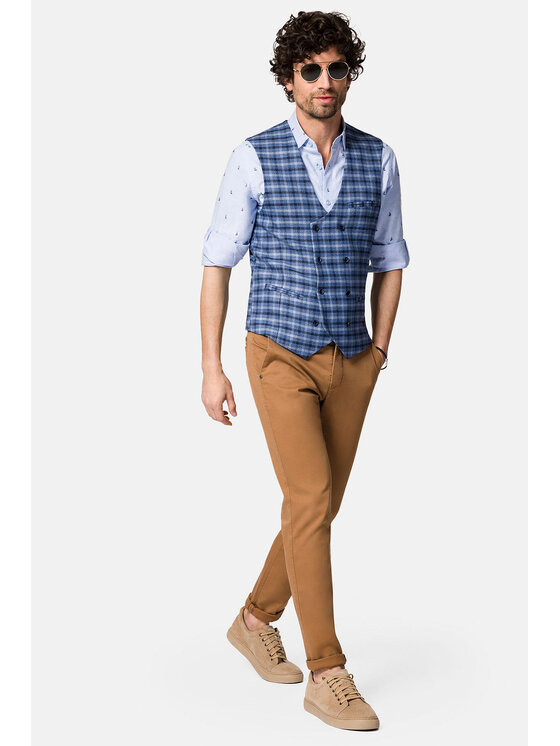 Lancerto Lancerto Kamizelka Tulon KA131123000014 Niebieski Slim Fit