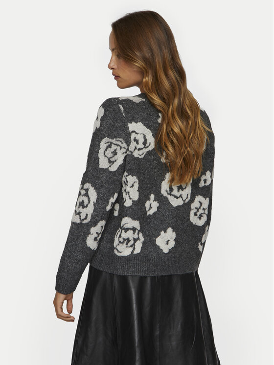 Vila Vila Pullover Siya 14099841 Grau Regular Fit