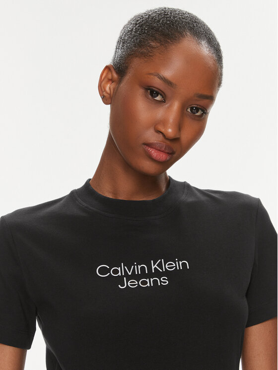 Calvin Klein Jeans Calvin Klein Jeans T-shirt Institutional J20J223222 Crna Regular Fit
