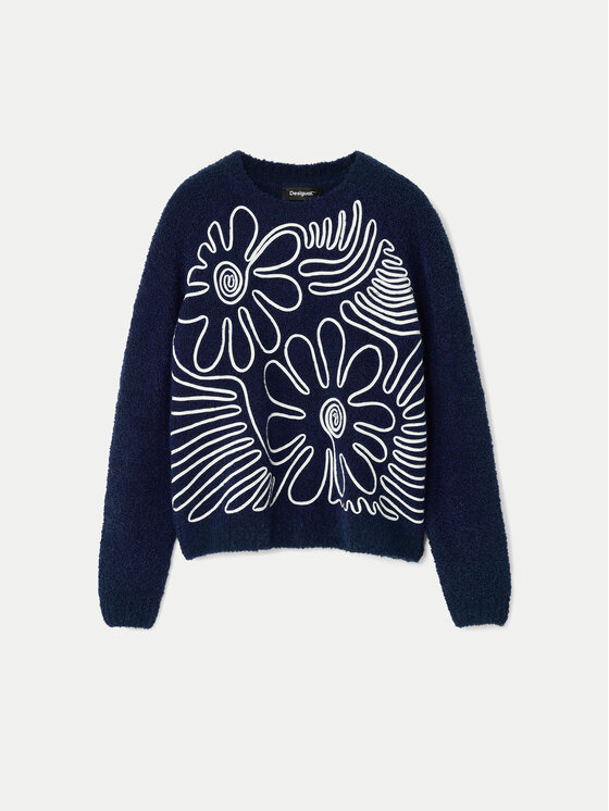 Desigual Desigual Sweater Cambridge 24WWJF68 Sötétkék Regular Fit