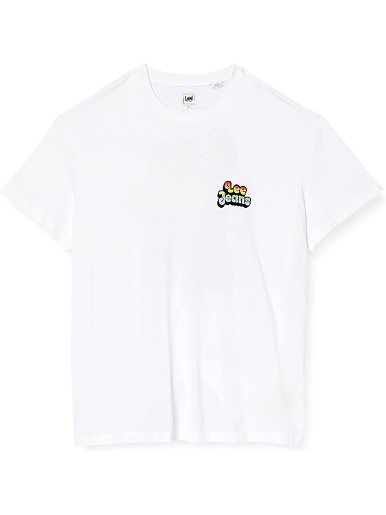 Lee Lee T-shirt PRIDE TEE CHEST GRAP Bianco Regular Fit