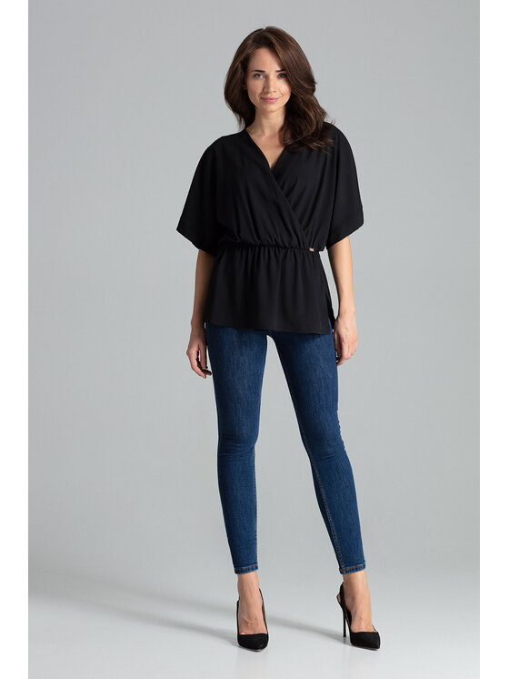 Lenitif Lenitif Blusa L063 Nero Regular Fit