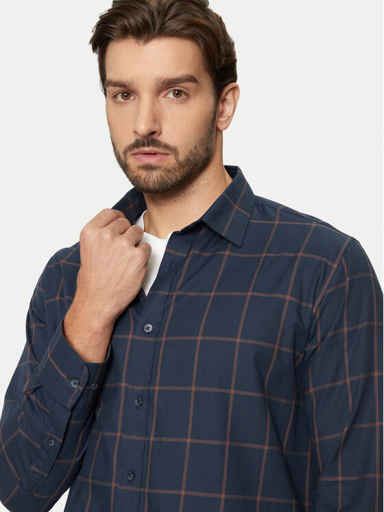 Selected Homme Selected Homme Hemd 16096092 Dunkelblau Regular Fit