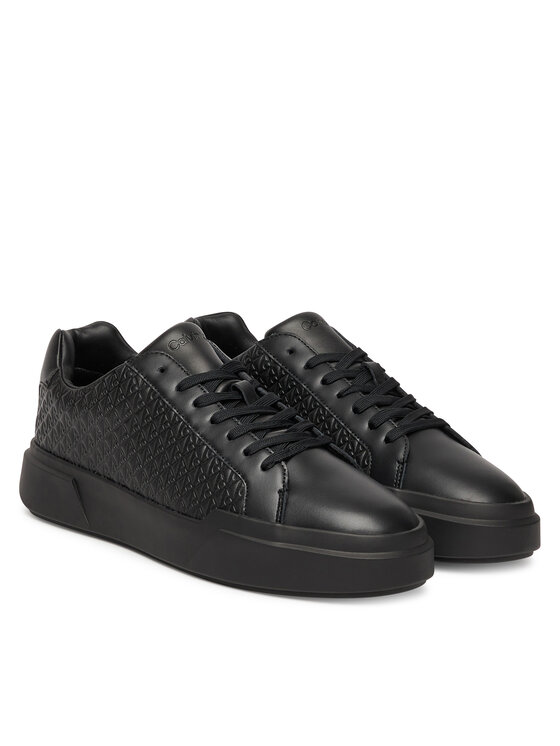 Calvin Klein Calvin Klein Tenisice Chunky Cupsole Laceup Lth Aop YM0YM01383 Crna