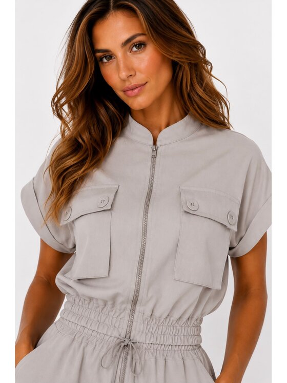 Agatha Studio Agatha Studio Komplet bluzka i spodnie A26LS-KA-K43 Beżowy Slim Fit