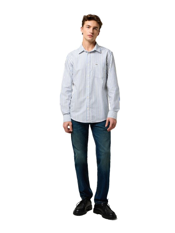 Wrangler Wrangler Koszula 112372981 Biały Regular Fit