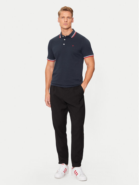 Jack&Jones Jack&Jones Poloshirt Paulos 12136668 Dunkelblau Slim Fit