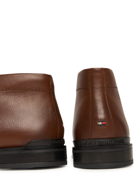Tommy Hilfiger Tommy Hilfiger Μποτίνια Corporate Hilfiger Lth Boot FM0FM05697 Καφέ