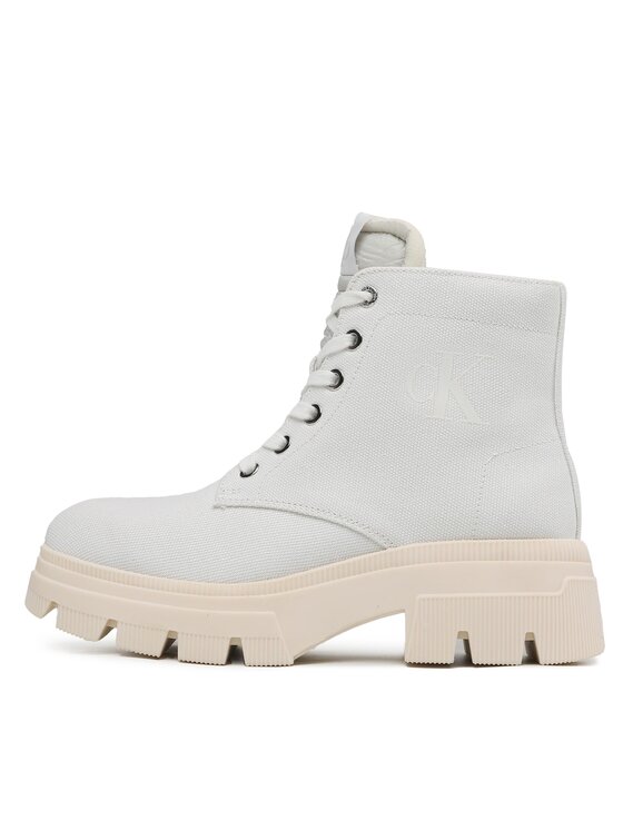 Calvin Klein Jeans Calvin Klein Jeans Scarponcini Chunky Boot Vintange Tongue YW0YW00947 Bianco