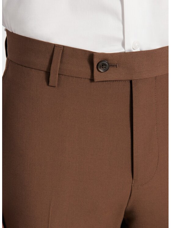 Pako Lorente Pako Lorente Spodnie garniturowe P25WF-6G-003 Brązowy Slim Fit