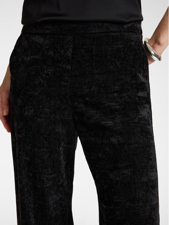 Elena Mirò Elena Mirò Pantaloni di tessuto P073P000605N050 Nero Flare Fit