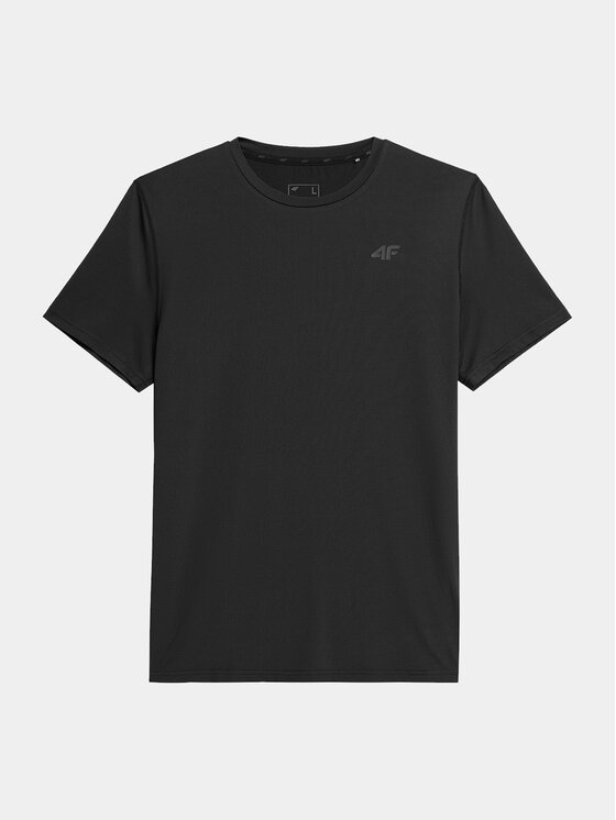 4F 4F T-Shirt 4FWSS24TFTSM598 Černá Regular Fit