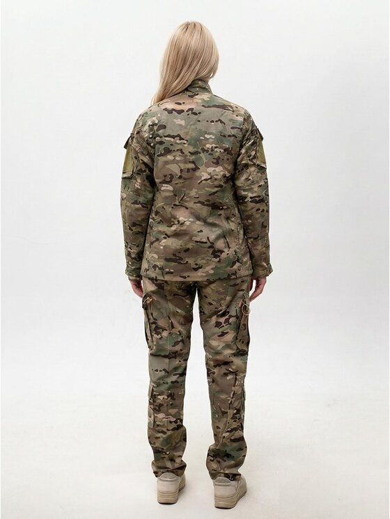 Jigga Wear Jigga Wear Komplet kurtka przeciwdeszczowa i spodnie Mundur Militarny Taktyczny moro camo harcerstwo 130539 Brązowy Regular Fit