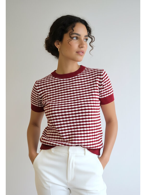 FIGL FIGL Sweter M1266 Czerwony Regular Fit