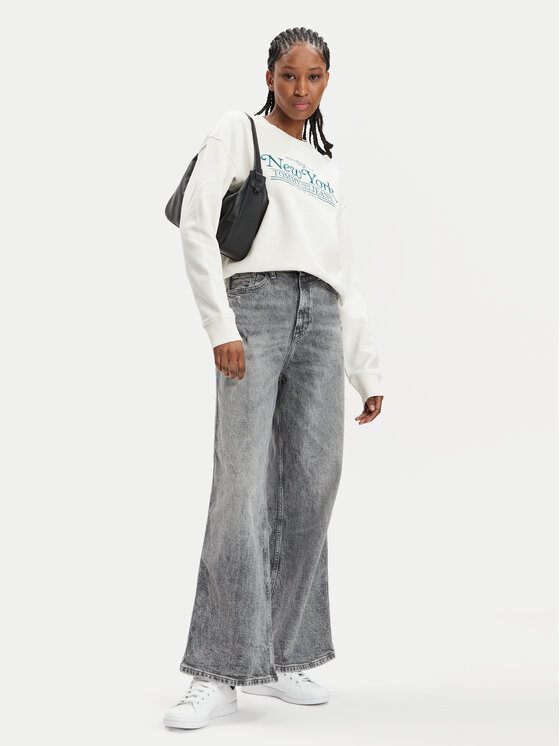 Tommy Jeans Tommy Jeans Суитшърт Varsity DW0DW17786 Екрю Boxy Fit