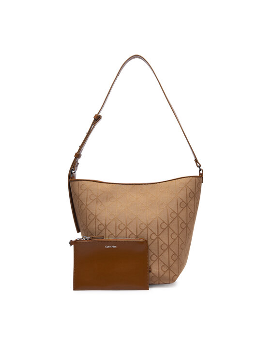 Calvin Klein Calvin Klein Táska Emblem Aop Jacquard Camera Bag LV04F3535G Barna
