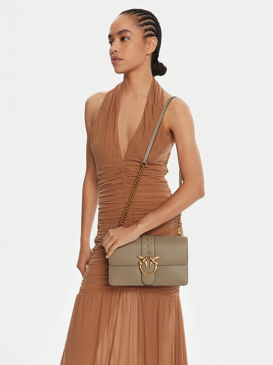 PINKO PINKO Torbica Love One Classic ST.CL Al 25-26 PLTT 105857 A0F1 Siva