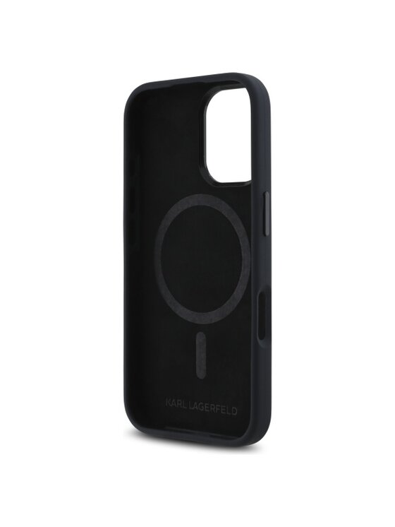 KARL LAGERFELD KARL LAGERFELD Etui na telefon Silicone Shadow Metal Initial Czarny