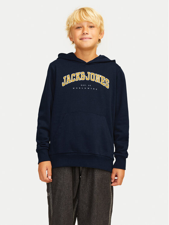 Jack&Jones Junior Jack&Jones Junior Majica dugih rukava Caleb 12259564 Tamnoplava Relaxed Fit