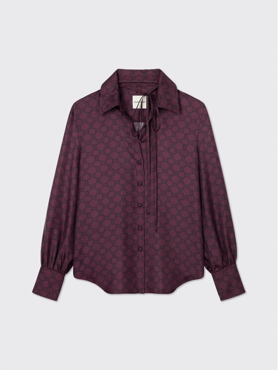 MARI PRETI MARI PRETI Blusa MONOGRAM M Bordeaux Regular Fit