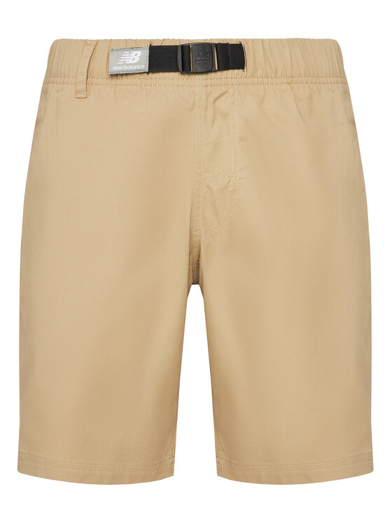 New Balance New Balance Pantalon scurți din material MS01500 Bej Athletic Fit