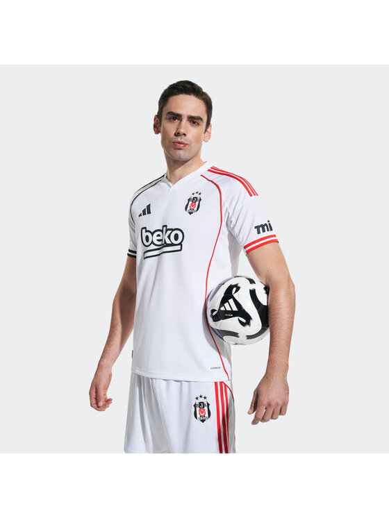 adidas adidas Koszulka techniczna Beşiktaş JK 25/26 Home Jersey Biały Slim Fit